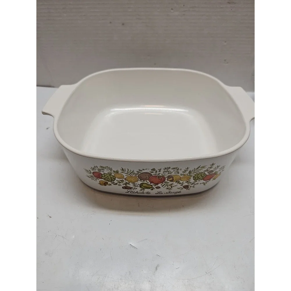 6pc Set Vintage Corning Ware Spice of Life Casserole Baking Dish Lot With 2 Lids